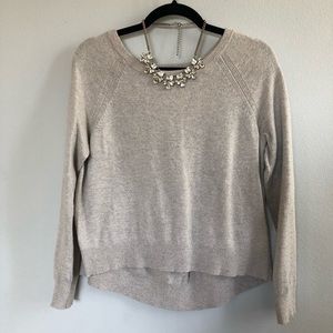 Banana Republic Beige & Gold Sparkle Sweater